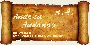 Andrea Andonov vizit kartica